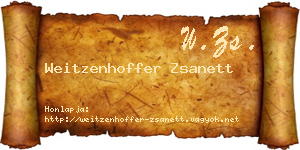 Weitzenhoffer Zsanett névjegykártya